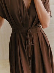Women's New French Elegant Deep V-Neck Dress