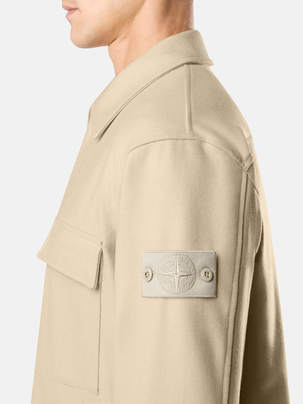 1200028 WOOL NYLON FLANNEL_STONE ISLAND GHOST