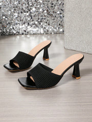 Women's Mid-Heel Slide Sandals