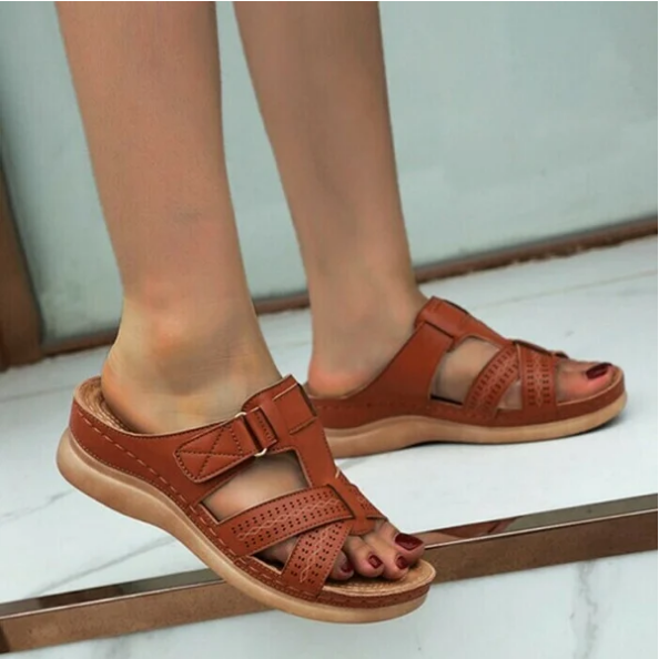 High end open toe orthopedic sandals
